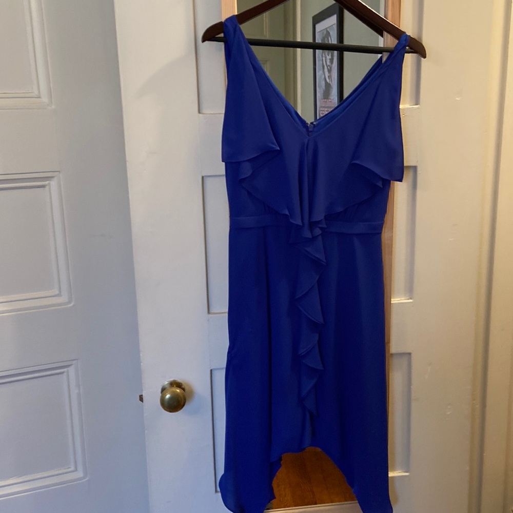 Beautiful asymmetrical royal blue dress